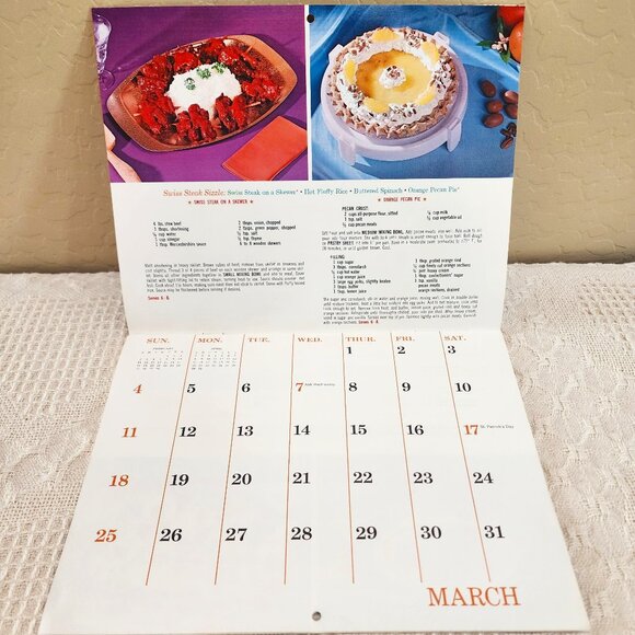 1973 Vintage Tupperware Calendar with Mailing Envelope and Letter NOS - Picture 5 of 16
